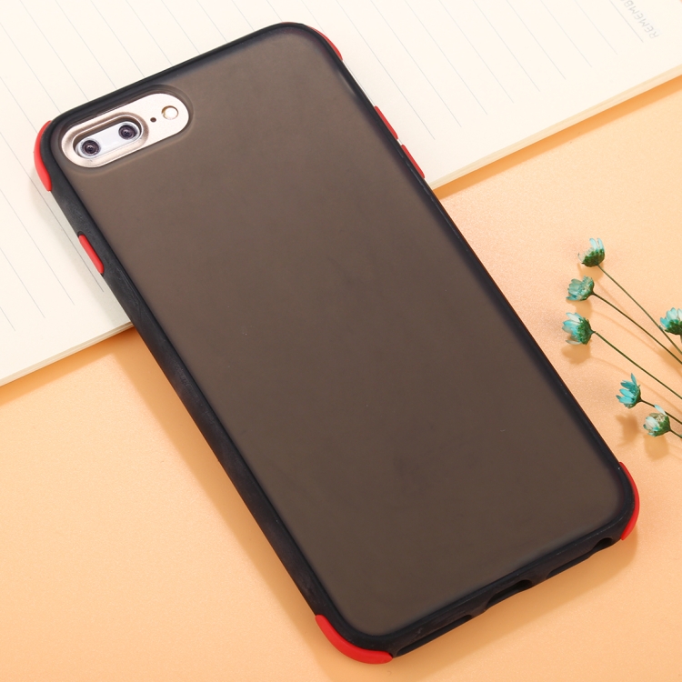 

For iPhone 8 Plus & 7 Plus TPU + PC Full Coverage Anti-fall Protective Case(Black + Red)