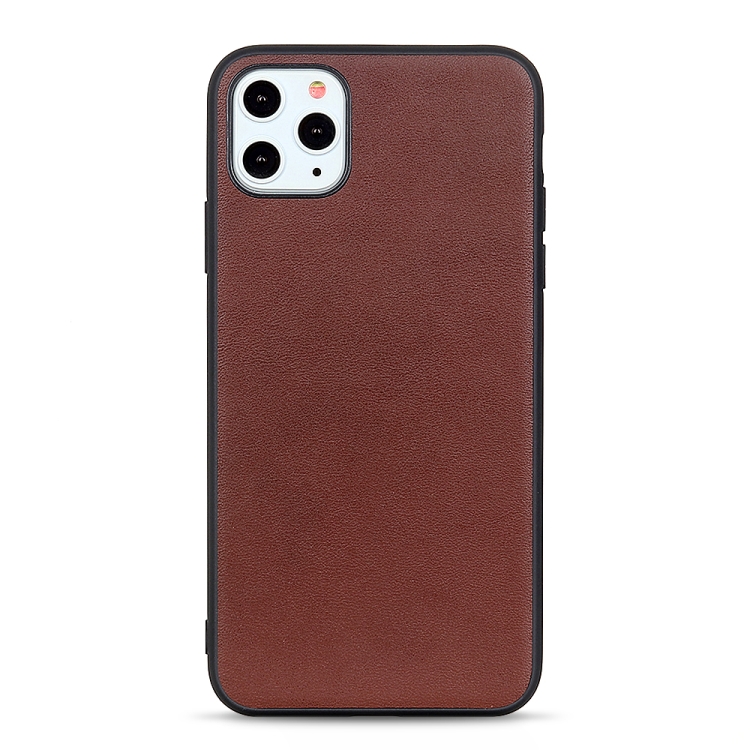 

For iPhone 11 Lambskin Texture Protective Case(Brown)
