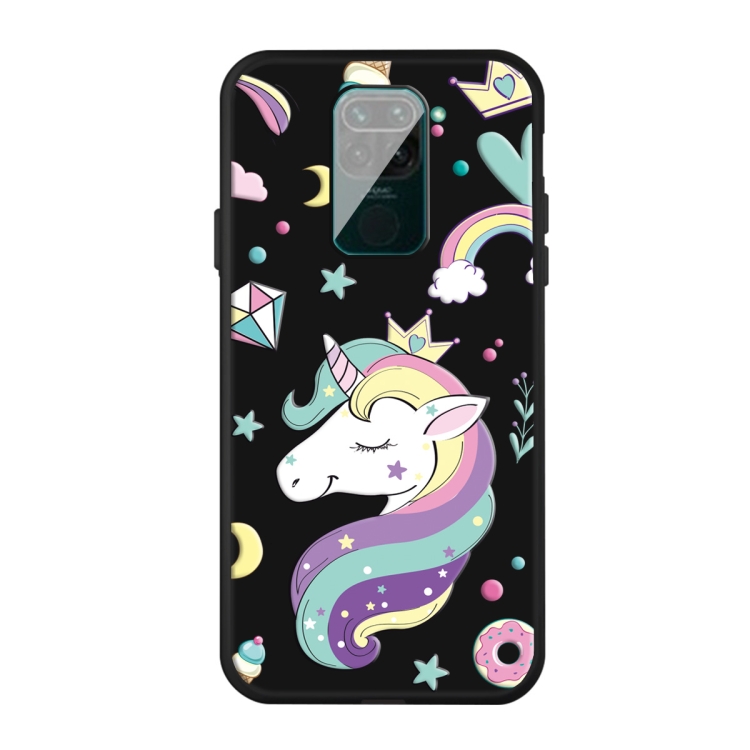 

For Xiaomi Redmi Note 9 Pattern Printing Embossment TPU Mobile Case(Candy Unicorn)