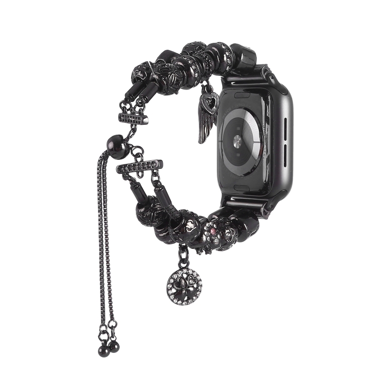 

For Apple Watch 5 & 4 40mm / 3 & 2 & 1 38mm DIY Metal Bead Bracelet Watchband(Black)