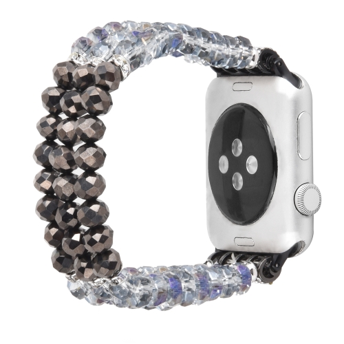 

For Apple Watch 5 & 4 40mm / 3 & 2 & 1 38mm Pearl Crystal Watchband(Crystal Grey)