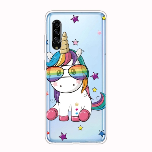 

For Galaxy A90 5G Shockproof Painted Transparent TPU Protective Case(Eye Unicorn)