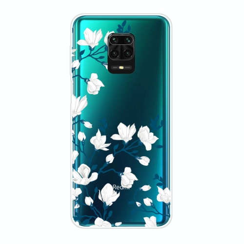 

For Xiaomi Redmi Note 9S Shockproof Painted Transparent TPU Protective Case(Magnolia Flower)