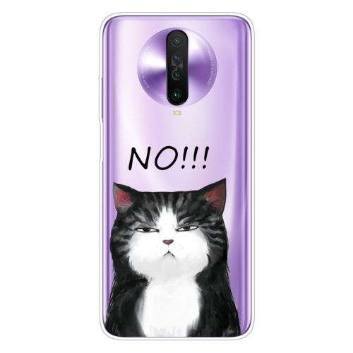 

For Xiaomi Redmi K30 Shockproof Painted Transparent TPU Protective Case(No Cat)