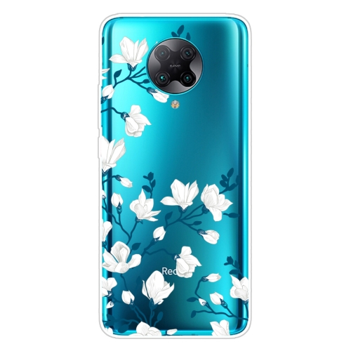 

For Xiaomi Redmi K30 Pro Shockproof Painted Transparent TPU Protective Case(Magnolia Flower)