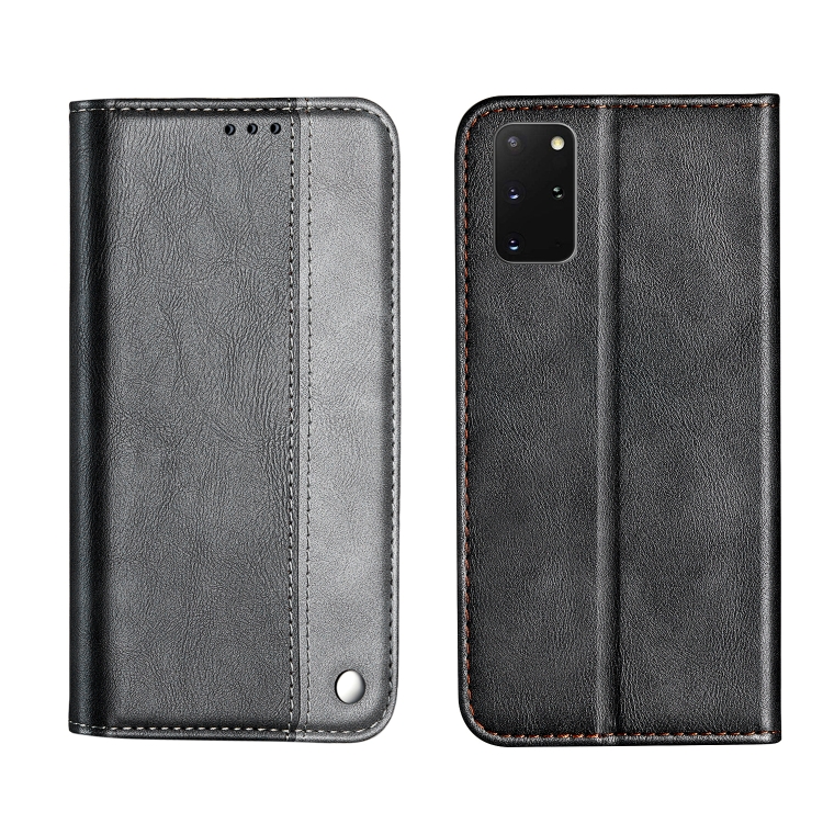 

For Galaxy S20+ Business Solid Color Stitching Horizontal Flip Leather Case with Holder & Card Slots(Grey)