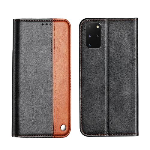 

For Galaxy S20+ Business Solid Color Stitching Horizontal Flip Leather Case with Holder & Card Slots(Brown)