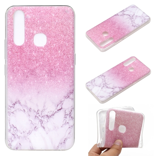 

For Huawei Y7p Coloured Drawing Pattern Transparent TPU Case(Marble)