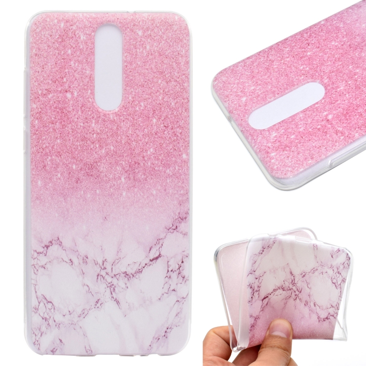 

For OnePlus 8 Coloured Drawing Pattern Transparent TPU Case(Marble)