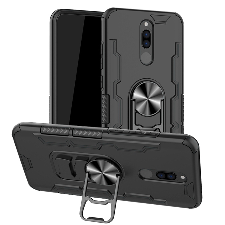 

For Xiaomi Redmi 8 Shockproof PC + TPU Protective Case with Beer Opener & Car Holder(Black)
