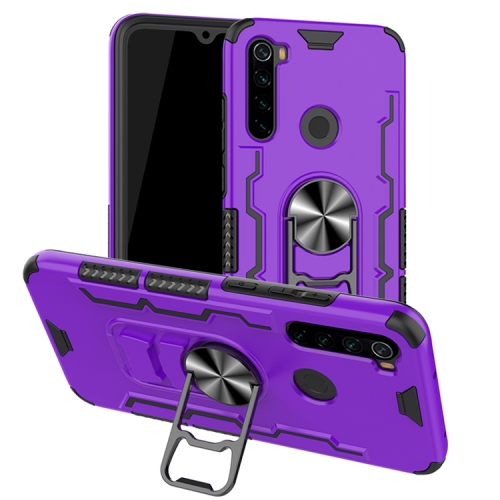 

For Xiaomi Redmi Note 8 Shockproof PC + TPU Protective Case with Beer Opener & Car Holder(Purple)