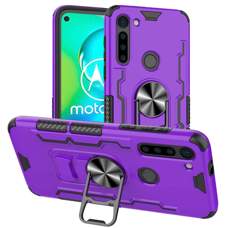 

For Motorola Moto G8 Power Shockproof PC + TPU Protective Case with Beer Opener & Car Holder(Purple)