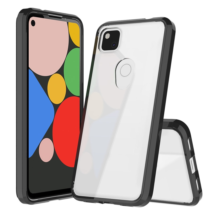 

For Google Pixel 4a Scratchproof TPU + Acrylic Protective Case(Black)