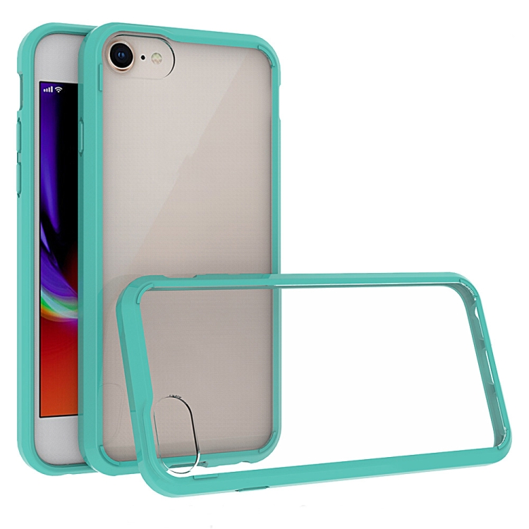 

For iPhone SE 2020 Scratchproof TPU + Acrylic Protective Case(Green)