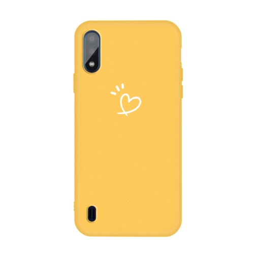 

For Galaxy A01 Frosted Candy-Colored Ultra-thin TPU Phone(Yellow)