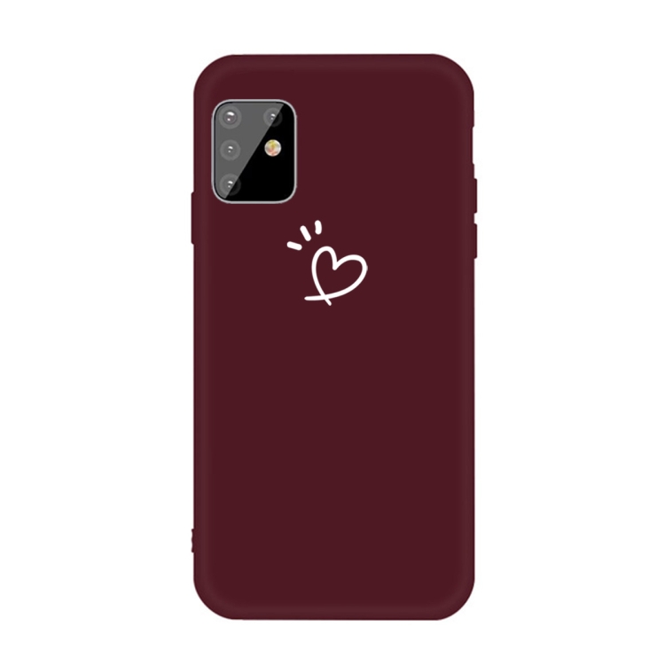 

For Galaxy A81 / Note 10 Lite Frosted Candy-Colored Ultra-thin TPU Phone(Wine Red)