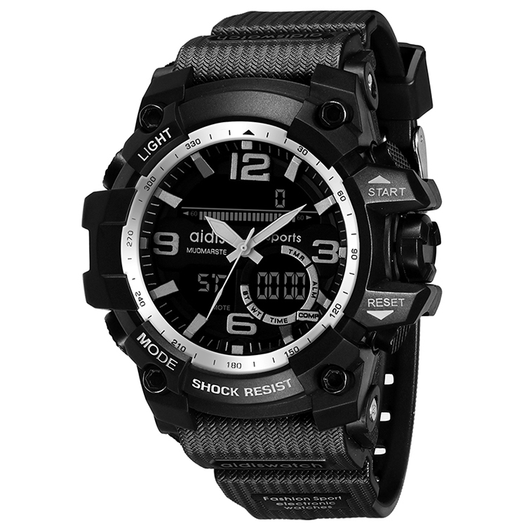 

addies MY-1605 Luminous Outdoor Sports Electronic Watch, Support Timing / Calendar / Alarm Clock / Talking, Size: S(White)