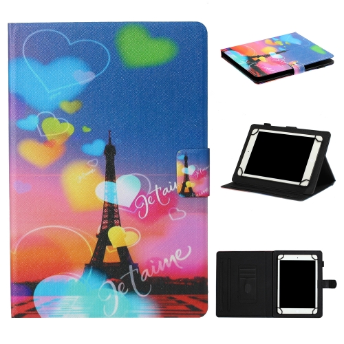 

For 7 inch Tablet PC Universal Coloured Drawing Pattern Horizontal Flip Leather Case with Holder & Card Slot(Romantic Tower)