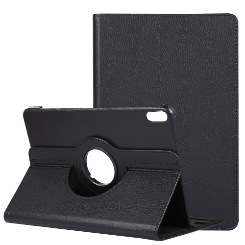 

For Huawei Matepad 10.4 Litchi Texture Horizontal Flip 360 Degrees Rotation Leather Case with Holder(Black)