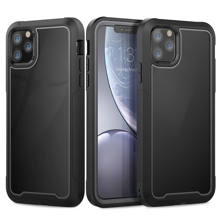 

For iPhone 11 Pro Frame Series TPU + PC Dust-proof Scratch-proof Drop-proof Protective Case(Grey)