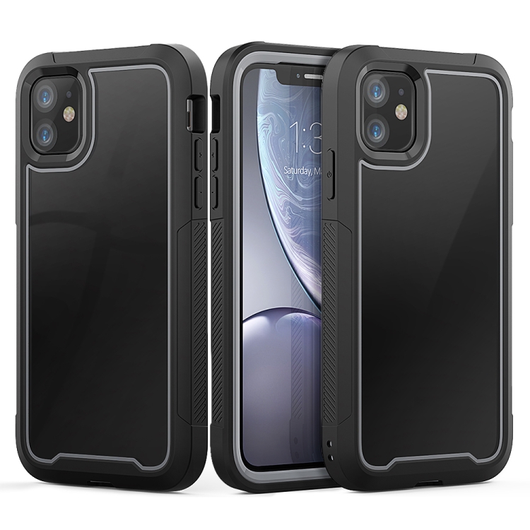 

For iPhone 11 Frame Series TPU + PC Dust-proof Scratch-proof Drop-proof Protective Case(Grey)