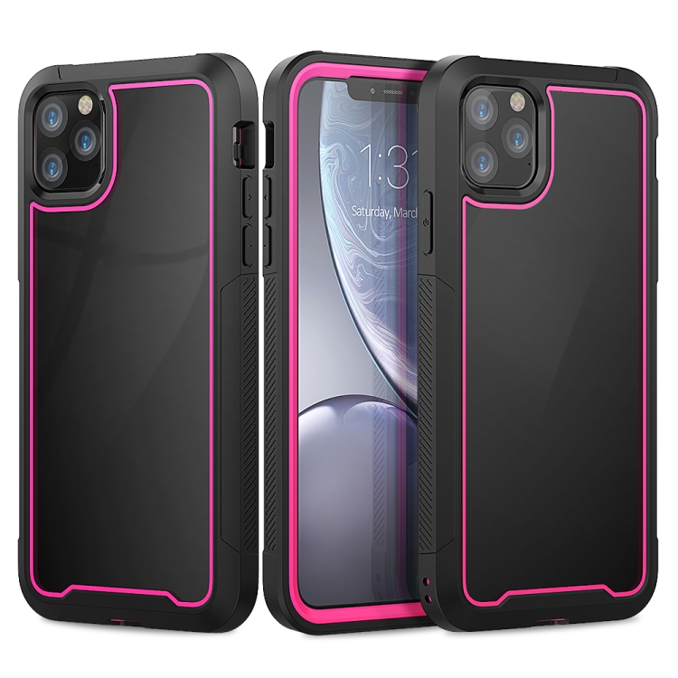 

For iPhone 11 Pro Max Frame Series TPU + PC Dust-proof Scratch-proof Drop-proof Protective Case(Rose Red)