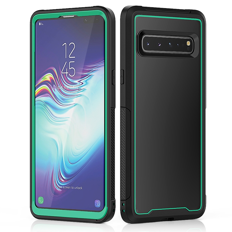 

For Galaxy S10 5G Frame Series TPU + PC Dust-proof Scratch-proof Drop-proof Protective Case(Dark Green)