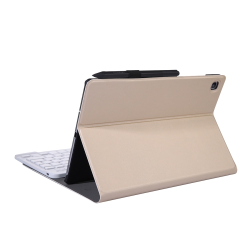 

A610 For Galaxy Tab S6 Lite 10.4 P610 / P615 (2020) Bluetooth Keyboard Protective Case with Stand & Elastic Pen Band(Gold)