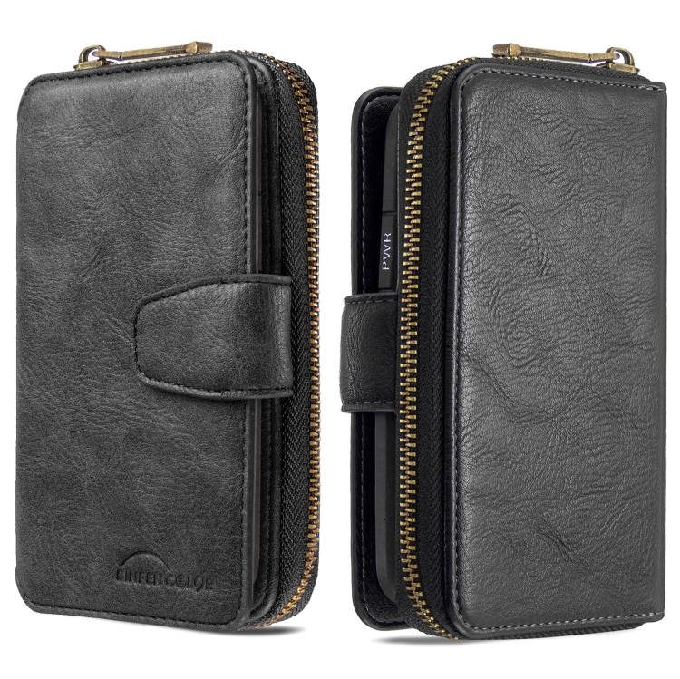 

For iPhone 11 Detachable Multifunctional Horizontal Flip Leather Case with Card Slots & Zipper Wallet & Photo Frame(Black)