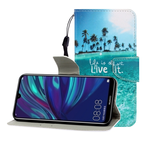 

For Huawei Honor 10i / 20i Colored Drawing Horizontal Flip Leather Case with Holder & Card Slot & Wallet(Coconut Tree)