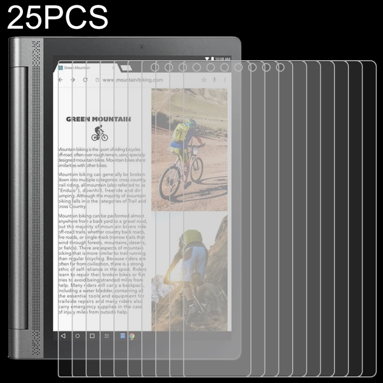 

25 PCS For Lenovo Yoga Tab3 Pro-X90Y 10.1 9H 0.3mm Explosion-proof Tempered Glass Film