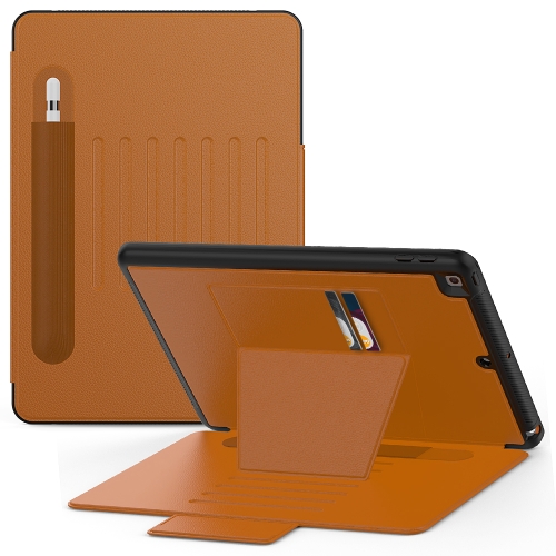 

For iPad 10.2 PU + PC Horizontal Flip Magnetic Leather Case with Holder & Card Slot & Pen Slot & Sleep / Wake-up Function(Brown)