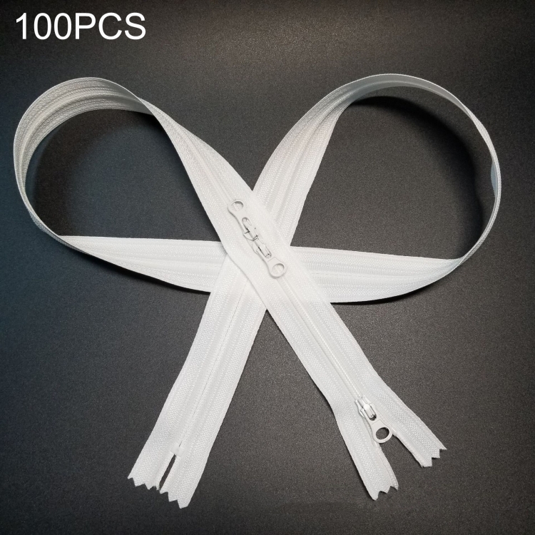 

100 PCS NL-3-3LT No.3 Nylon Environmental Protection Zipper for Baby Clothing & Sleeping Bag, Length: 80cm(White)