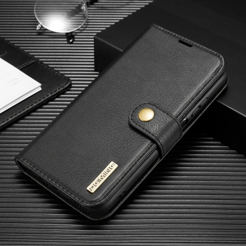 

For Huawei P40 Lite DG.MING Crazy Horse Texture Flip Detachable Magnetic Leather Case with Holder & Card Slots & Wallet(Black)