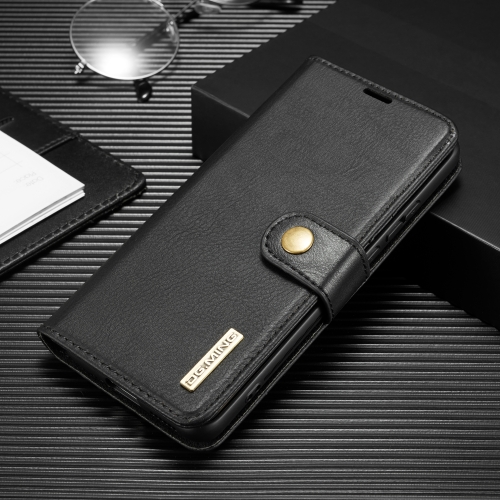 

For Huawei P40 Pro DG.MING Crazy Horse Texture Flip Detachable Magnetic Leather Case with Holder & Card Slots & Wallet(Black)