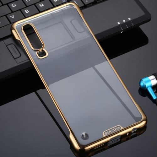 

For Huawei P30 SULADA Borderless Drop-proof Vacuum Plating PC Case(Gold)