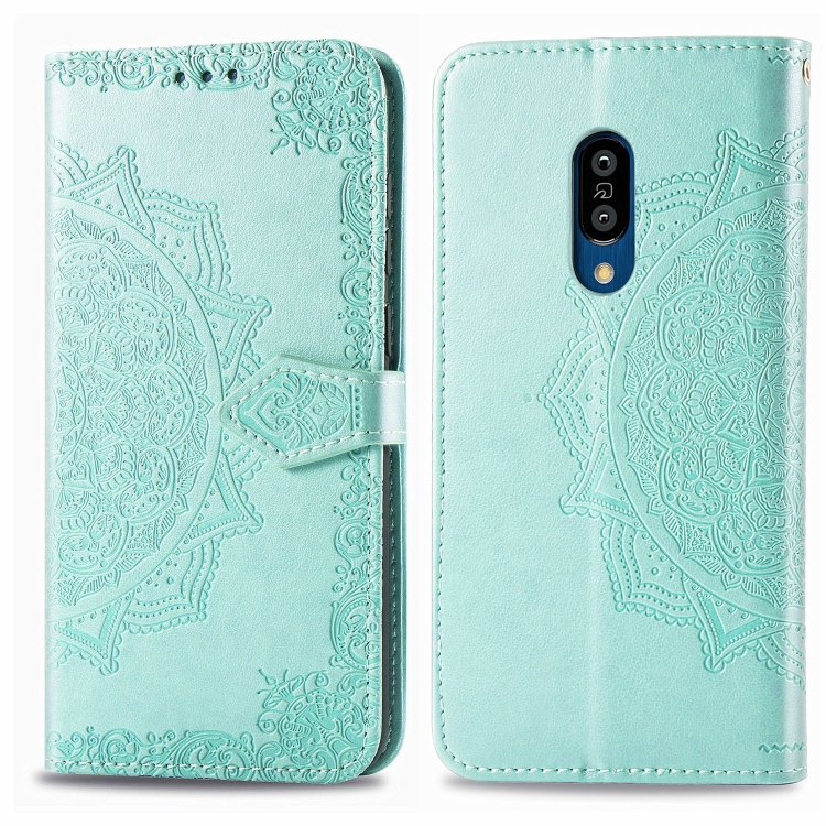 

For Sharp Zero 2 Embossed Mandala Pattern PC + TPU Horizontal Flip Leather Case with Holder & Card Slots(Green)