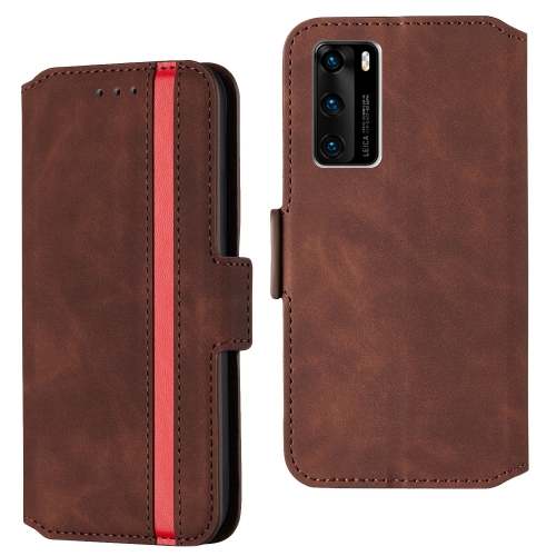 

For Huawei P40 Vintage Matte Oil-edge Horizontal Flip Leather Case with Bracket & Card Slots(Wine Red)
