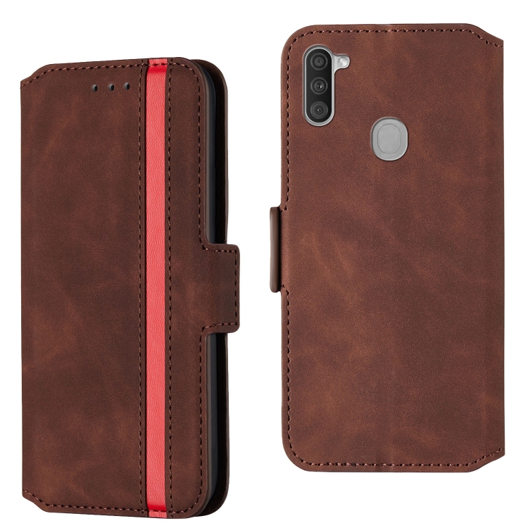 

For Galaxy A11 Vintage Matte Oil-edge Horizontal Flip Leather Case with Bracket & Card Slots(Wine Red)