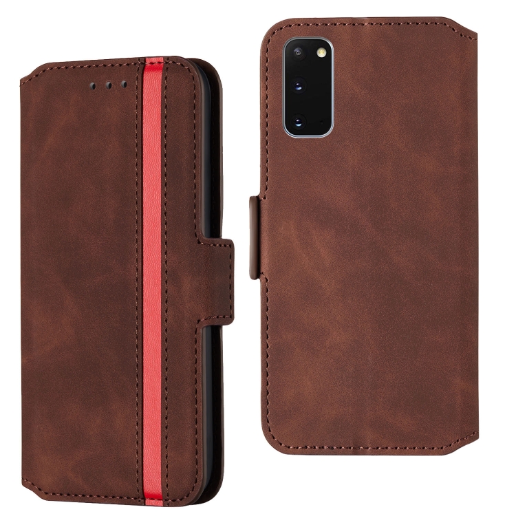 

For Galaxy S20 Vintage Matte Oil-edge Horizontal Flip Leather Case with Bracket & Card Slots(Wine Red)