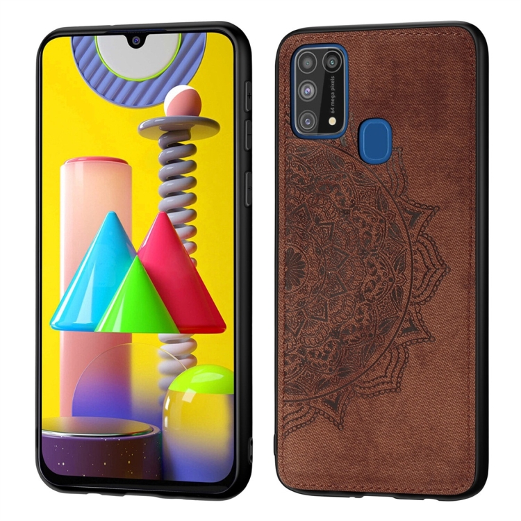 

For Galaxy M31 Embossed Mandala Pattern PC + TPU Protective Case(Brown)