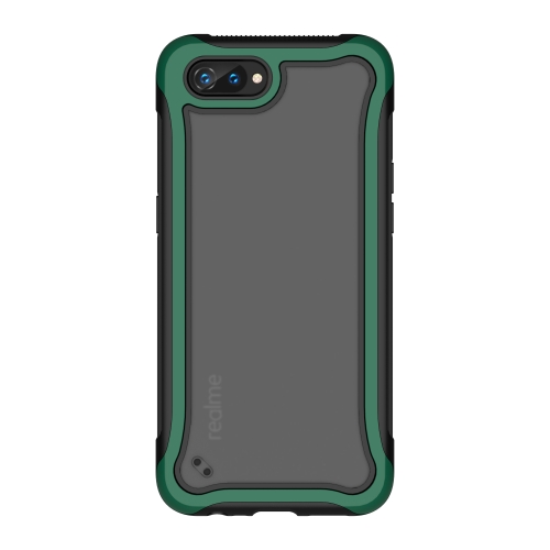 

For OPPO Realme C2 Blade Series Transparent AcrylicProtective Case(Dark Green)