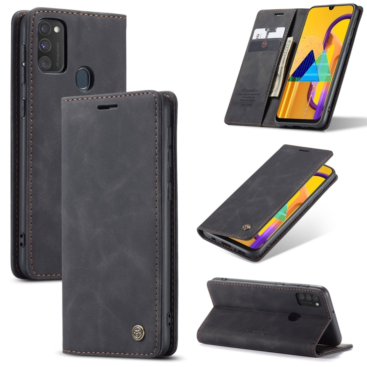 

For Galaxy M30S / M21 CaseMe-013 Multifunctional Horizontal Flip Leather Case with Card Slot & Holder & Wallet(Black)