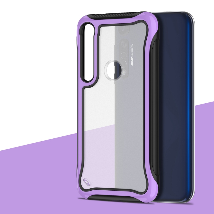 

For Motorola Moto G8 Plus Blade Series Transparent AcrylicProtective Case(Purple)
