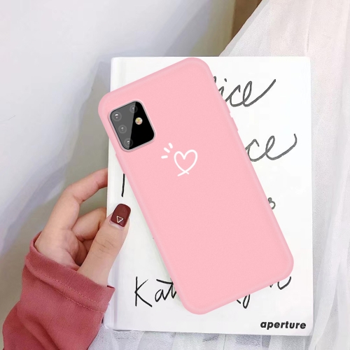 

For Galaxy A81 / Note10 Lite / M60s Three Dots Love-heart Pattern Colorful Frosted TPU Phone Protective Case(Pink)