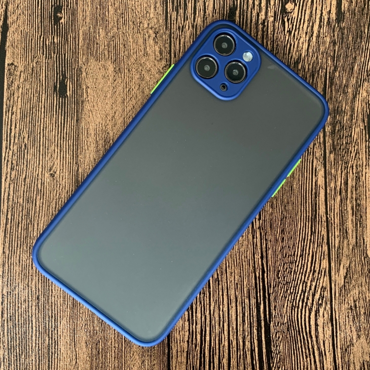 

For iPhone 11 Shockproof Frosted TPU + PC Protective Case(Blue)