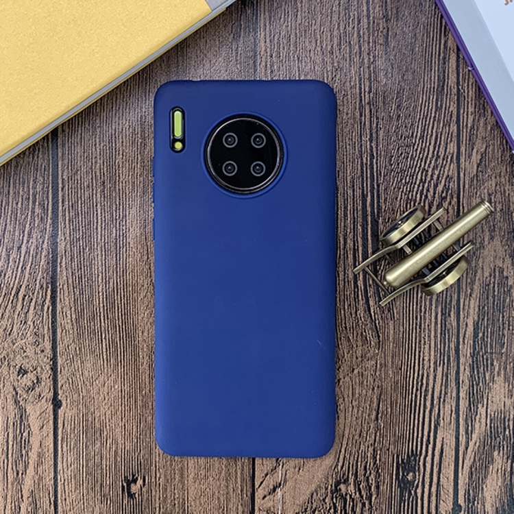 

For Huawei Mate 30 Shockproof Frosted TPU Protective Case(Dark Blue)