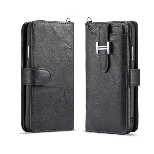 

For iPhone X Elegant Series H-type Buckle Horizontal Flip Leather Case with Card Slots & Wallet & Photo Frame(Black)