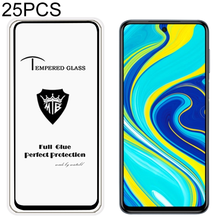 

For Xiaomi Redmi Note 9s 25 PCS MIETUBL 9H Full Glue Full Screen Tempered Glass Film
