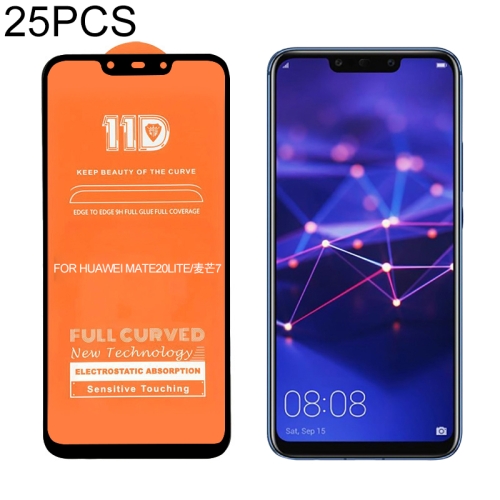 

For Huawei Maimang 7 25 PCS mietubl Scratchproof 11D HD Full Glue Full Curved Screen Tempered Glass Film